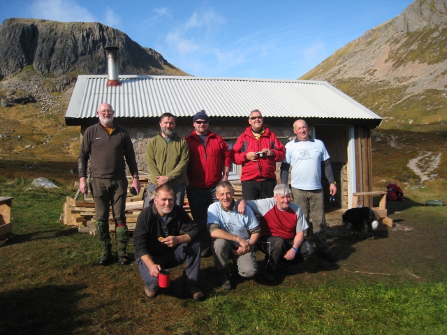 Volunteers at the final Hutchison Hut work party in the Cairngorms